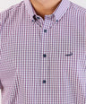 Crocodile Semi Casual Checks Slim Fit-Desert Rose