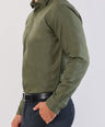 Crocodile Semi Casual Dobby Slim Fit-London Green