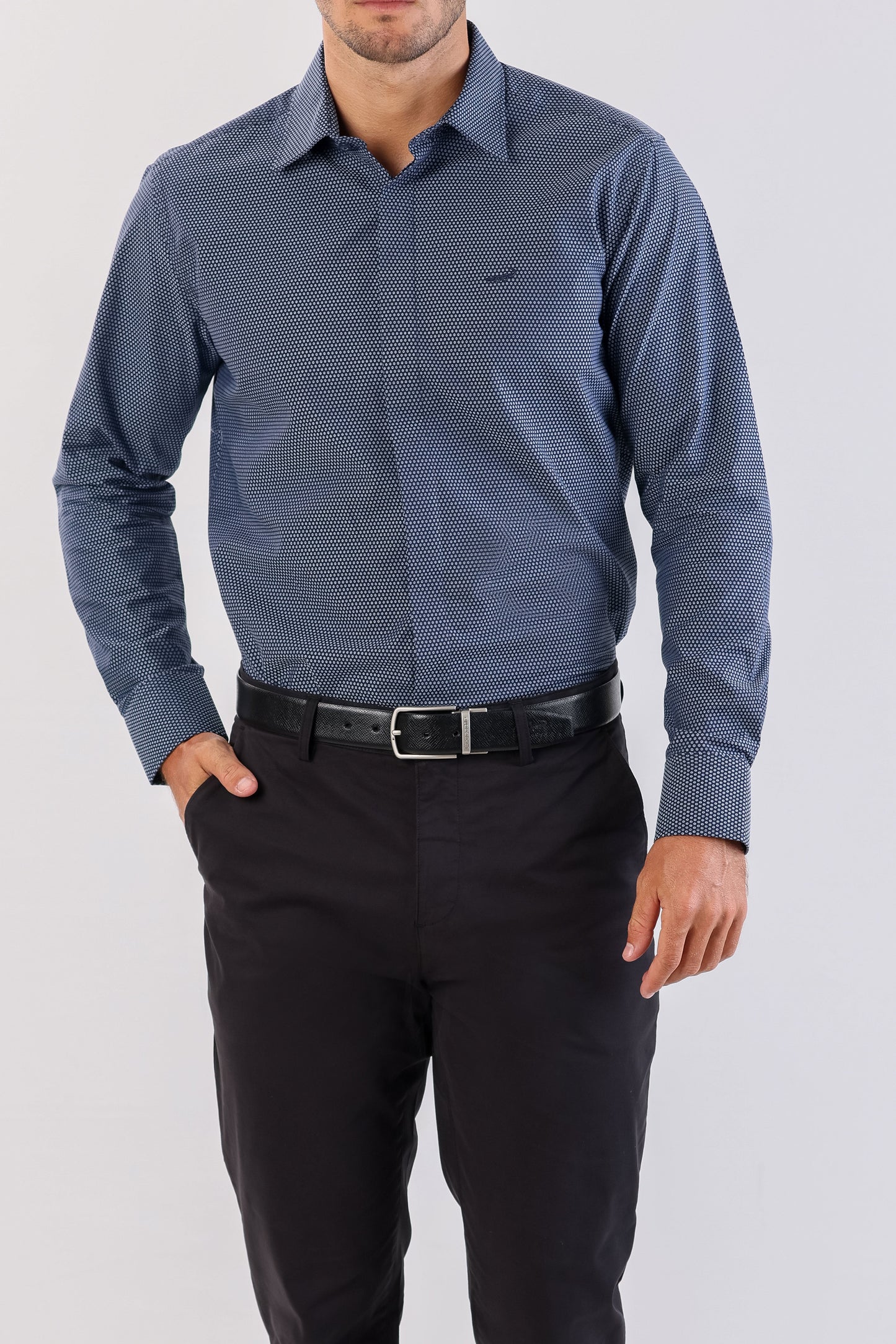 Crocodile Evening Printed Slim Fit-Navy