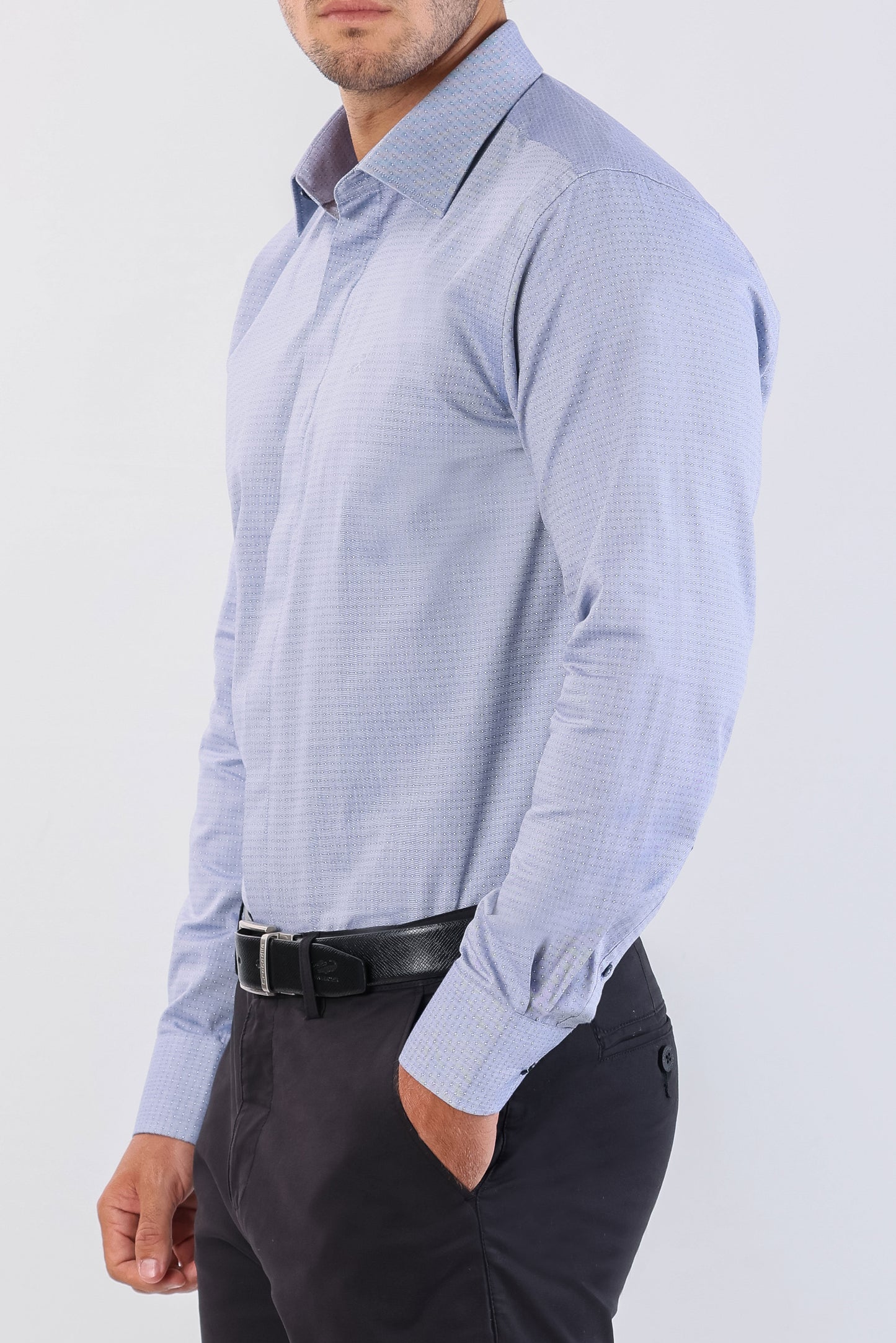 Crocodile Evening Printed Slim Fit-China Blue