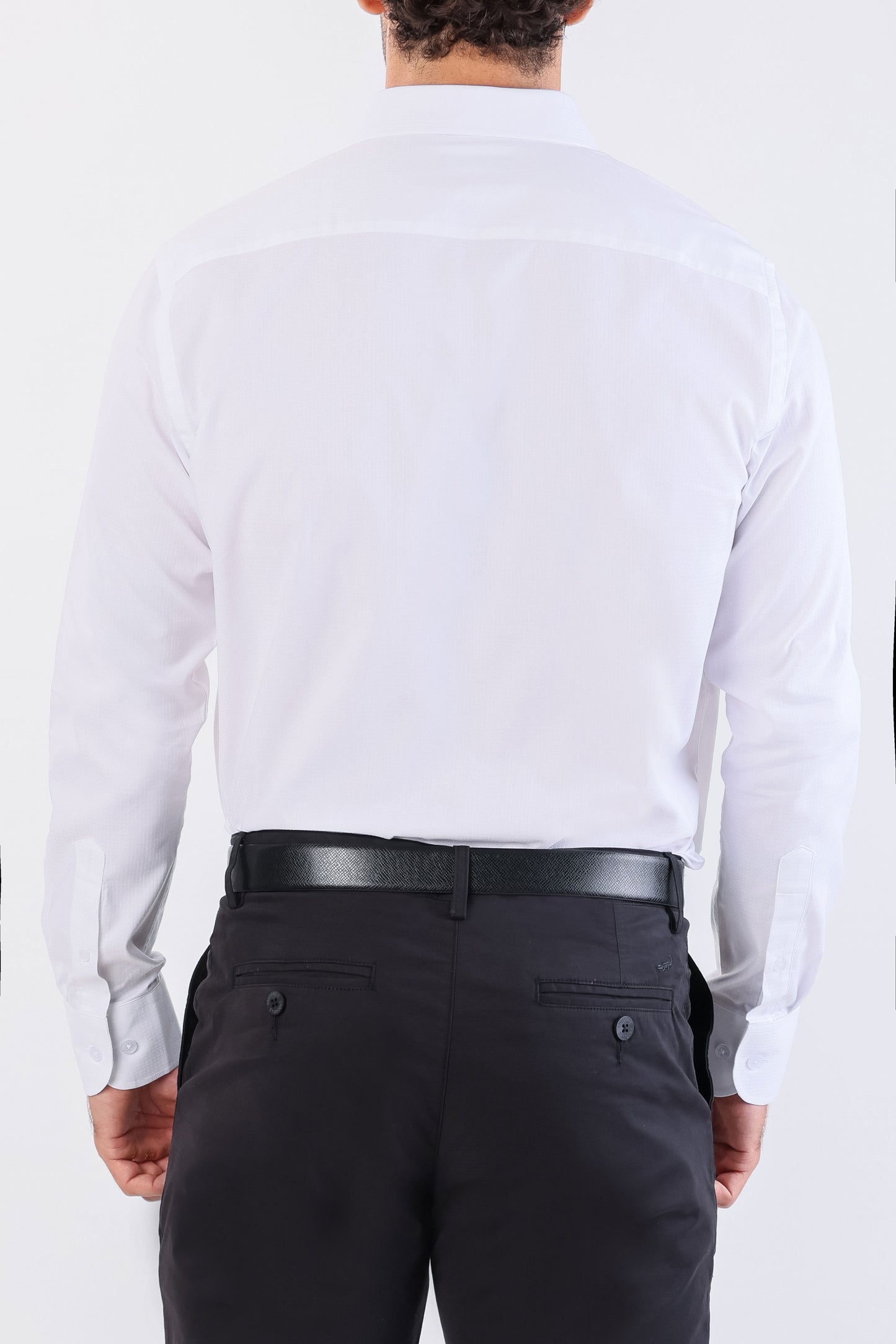 Crocodile Seasonal Formal Plain Slim Fit-Cloud Dancer