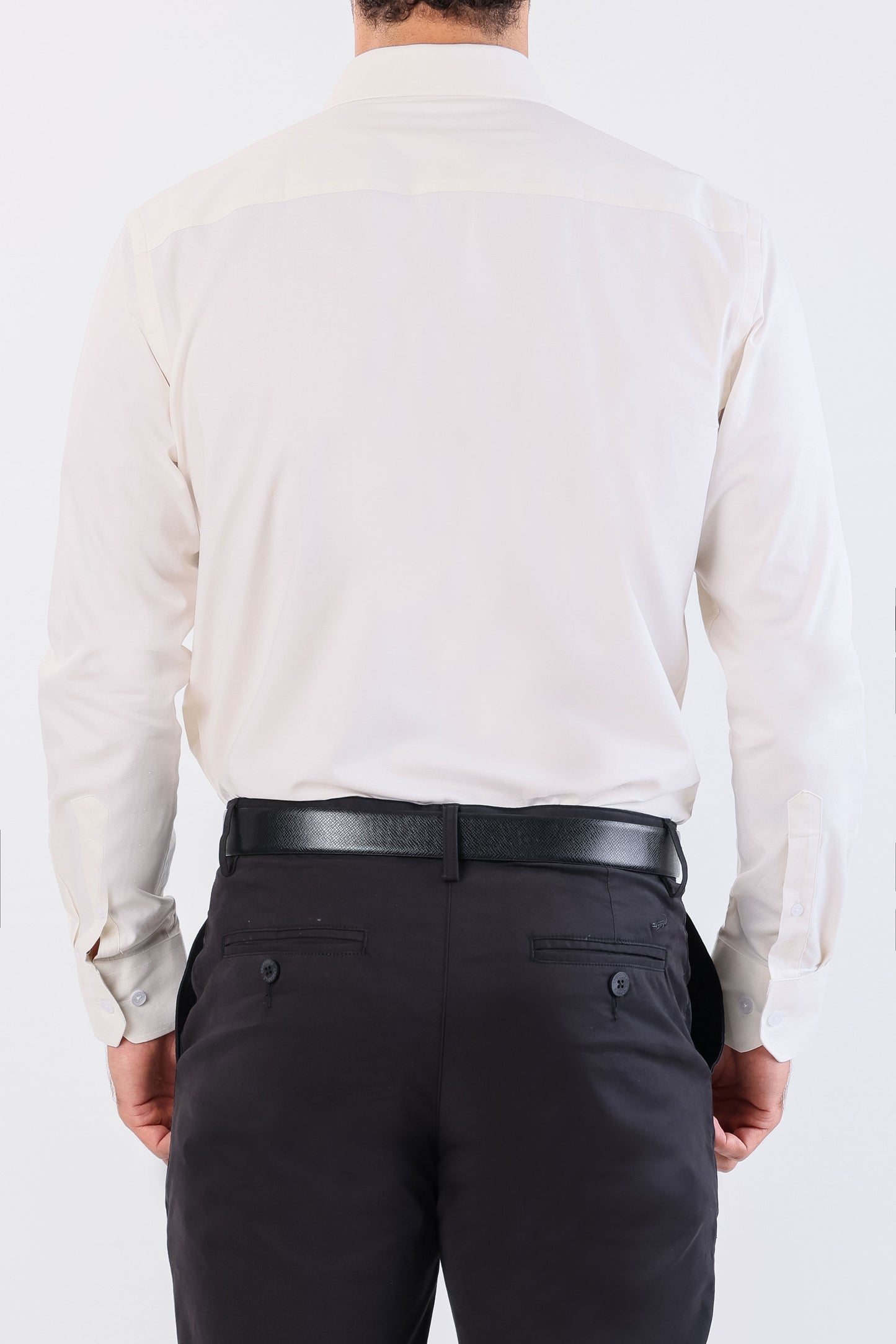 Crocodile Seasonal Formal Plain Slim Fit-Vanilla