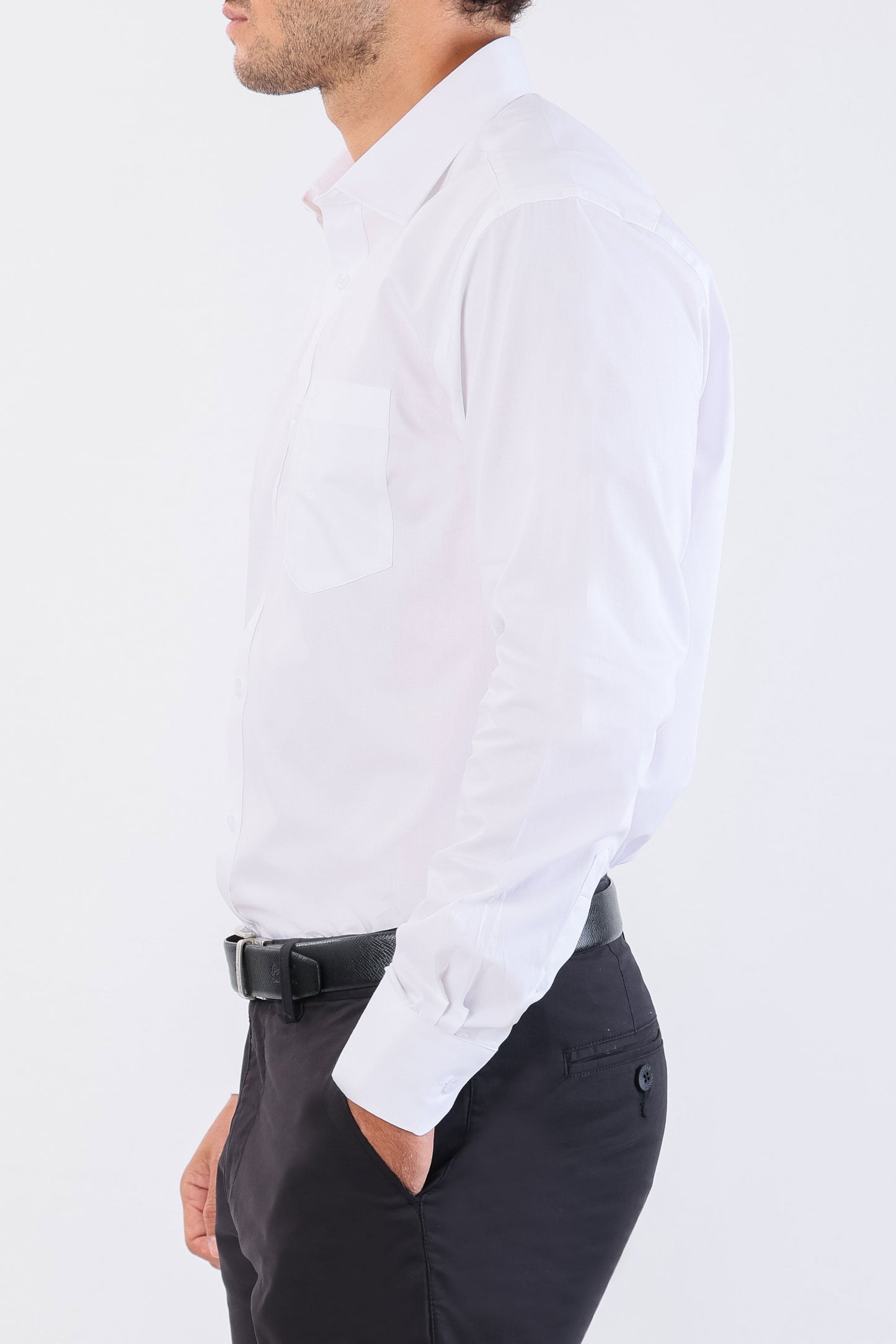 Crocodile Seasonal Formal Plain Slim Fit-White