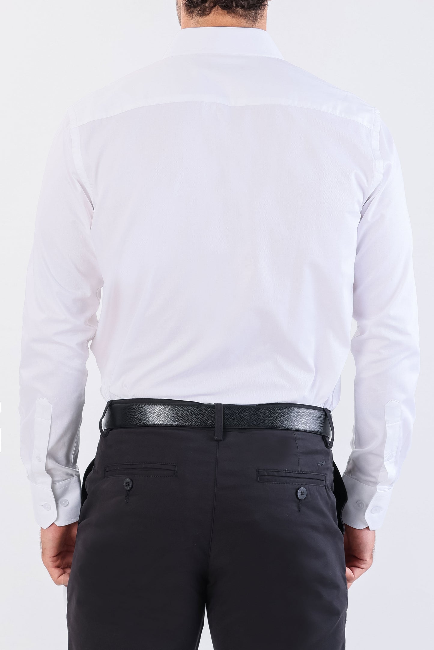 Crocodile Seasonal Formal Plain Slim Fit-White