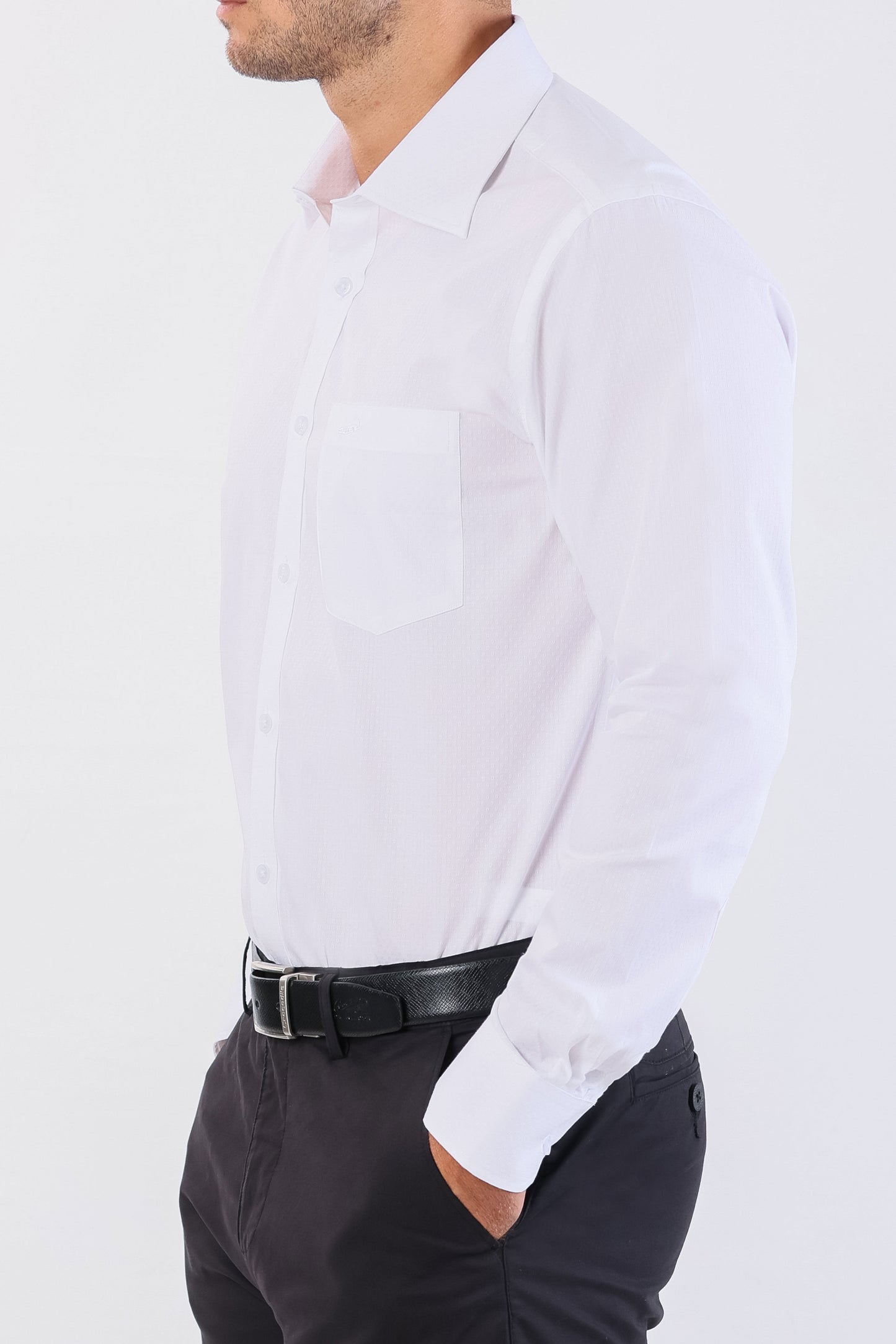 Crocodile Seasonal Formal Plain Slim Fit-Gardenia