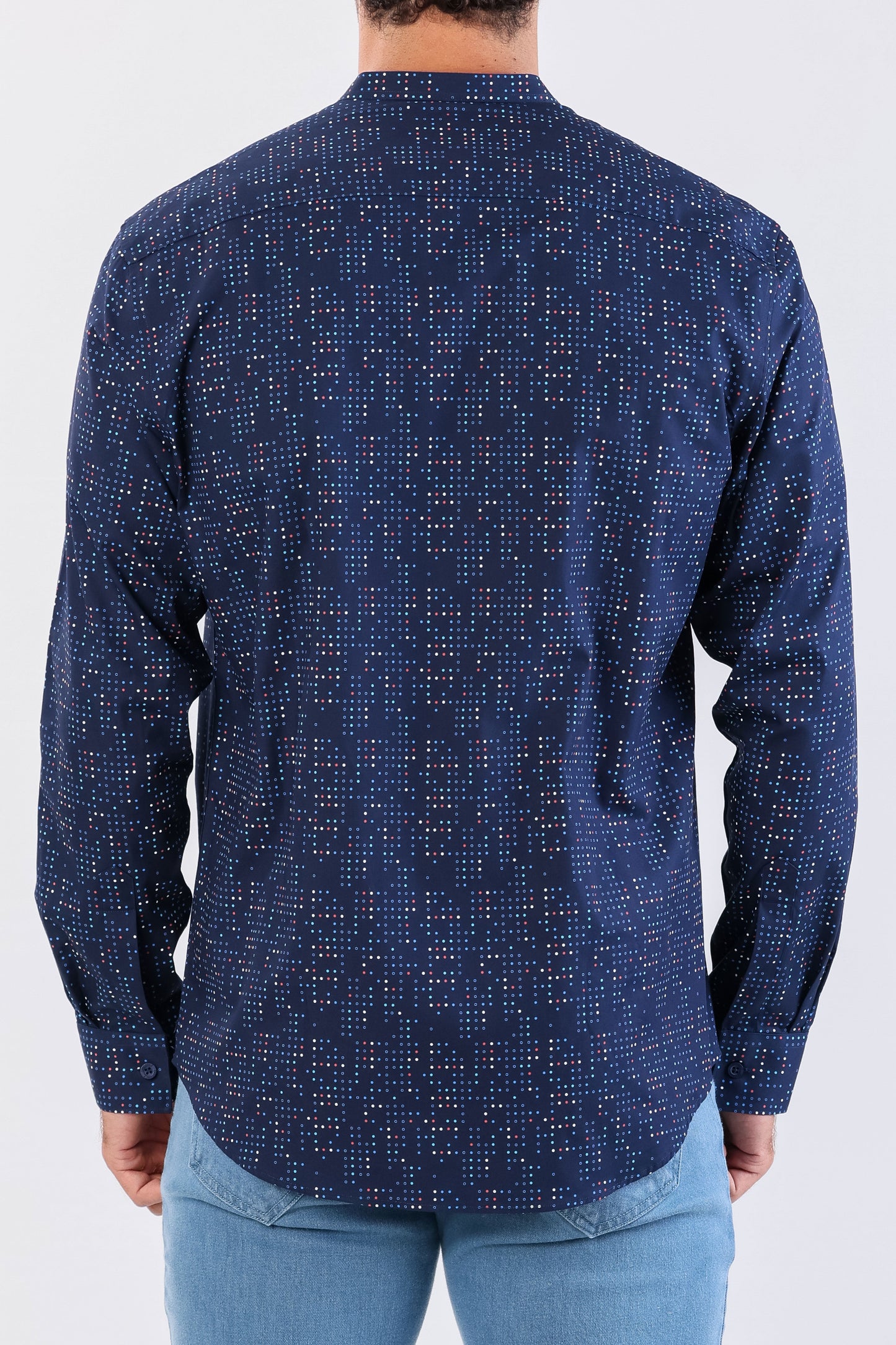 Crocodile Semi Casual Printed Sport Fit-Blue Depths