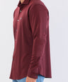 Crocodile Semi Casual Knit Slim Fit-Oxblood Red