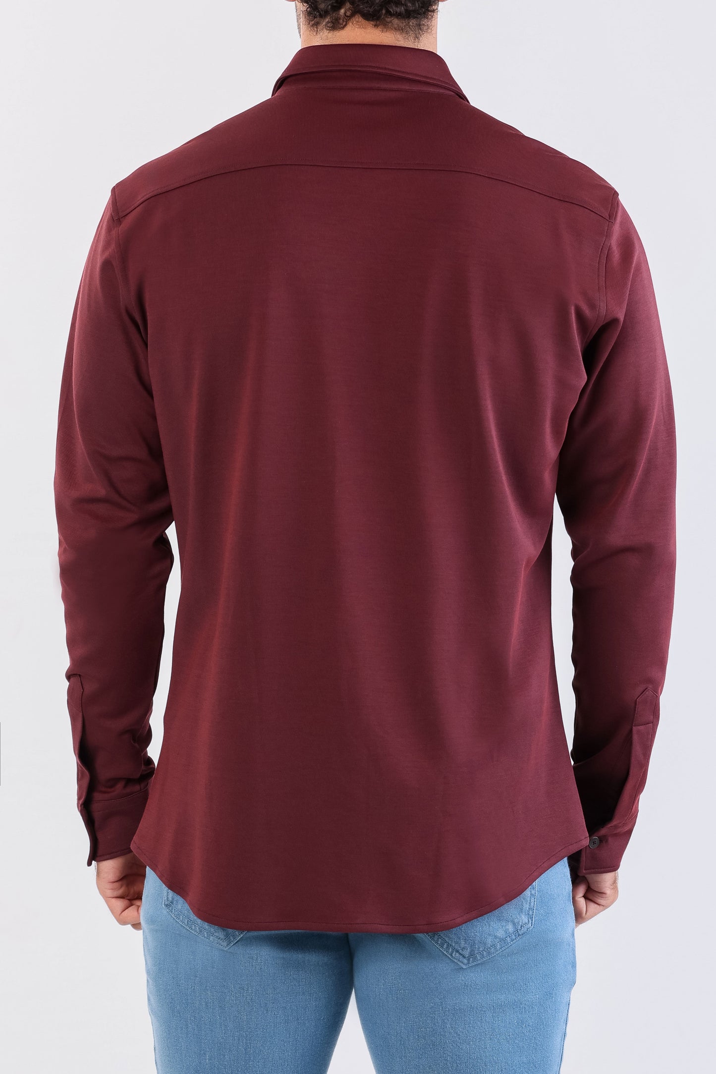 Crocodile Semi Casual Knit Slim Fit-Oxblood Red