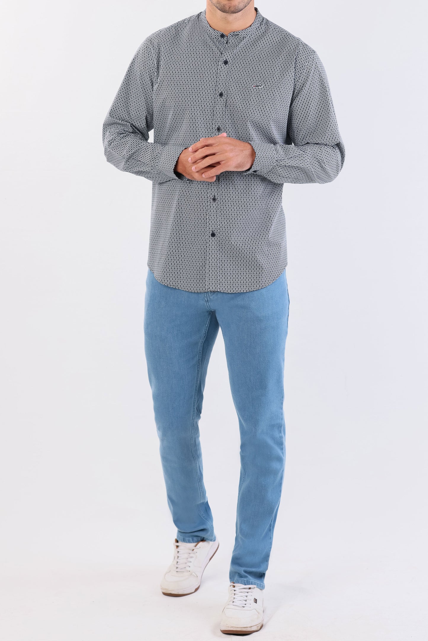 Crocodile Semi Casual Printed Sport Fit-Raven