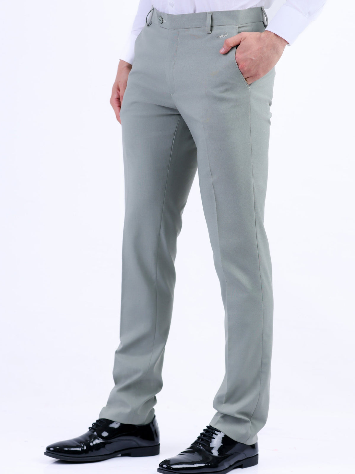 Formal Entry Plain Slim Fit Trouser - Hedge Green