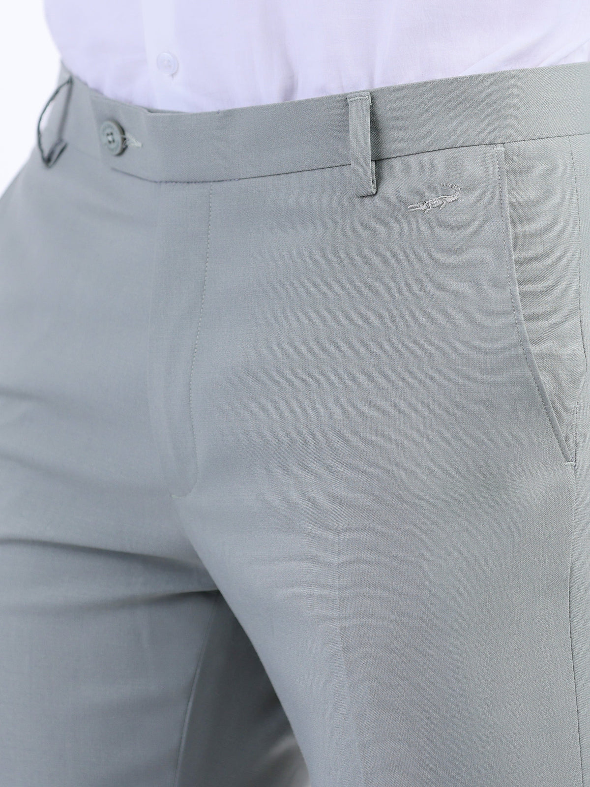 Formal Entry Plain Slim Fit Trouser - Hedge Green