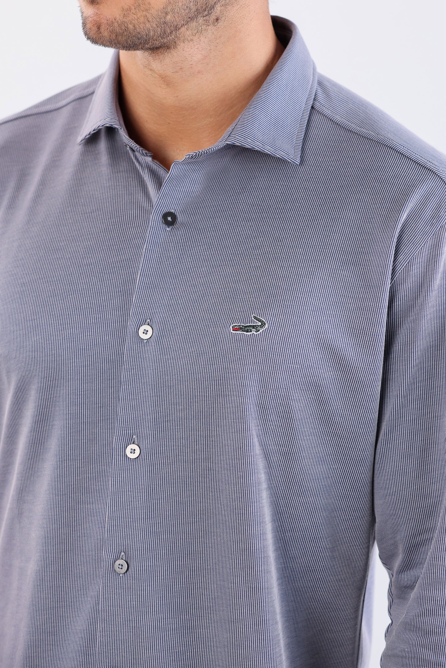 Crocodile Semi Casual Knit Slim Fit-Estate Blue