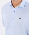 Crocodile Semi Casual Knit Slim Fit-Blue Bell
