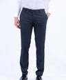 Formal Entry Micro Checks Slim Fit Trouser - Charcoal