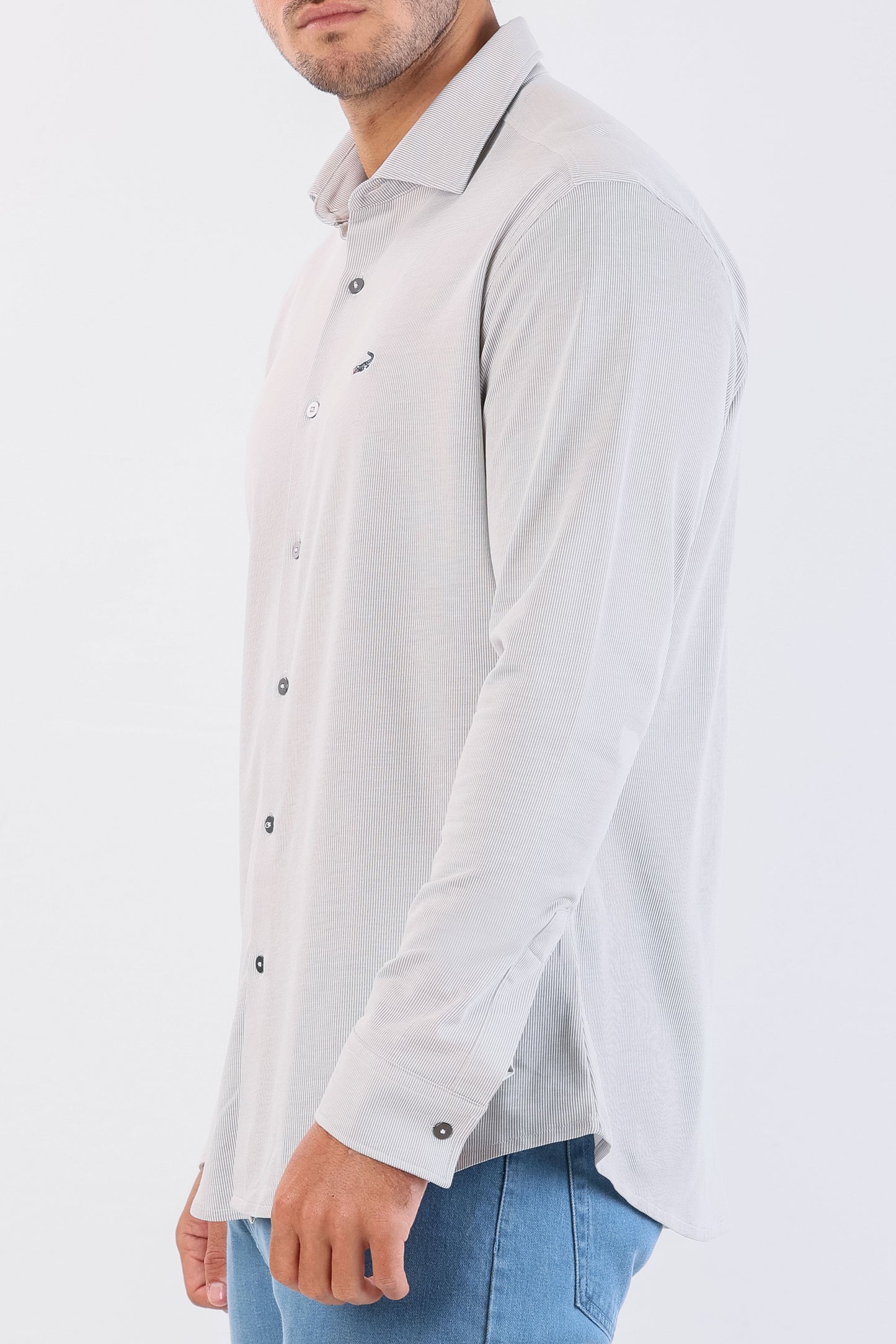 Crocodile Semi Casual Knit Slim Fit-Charcoal