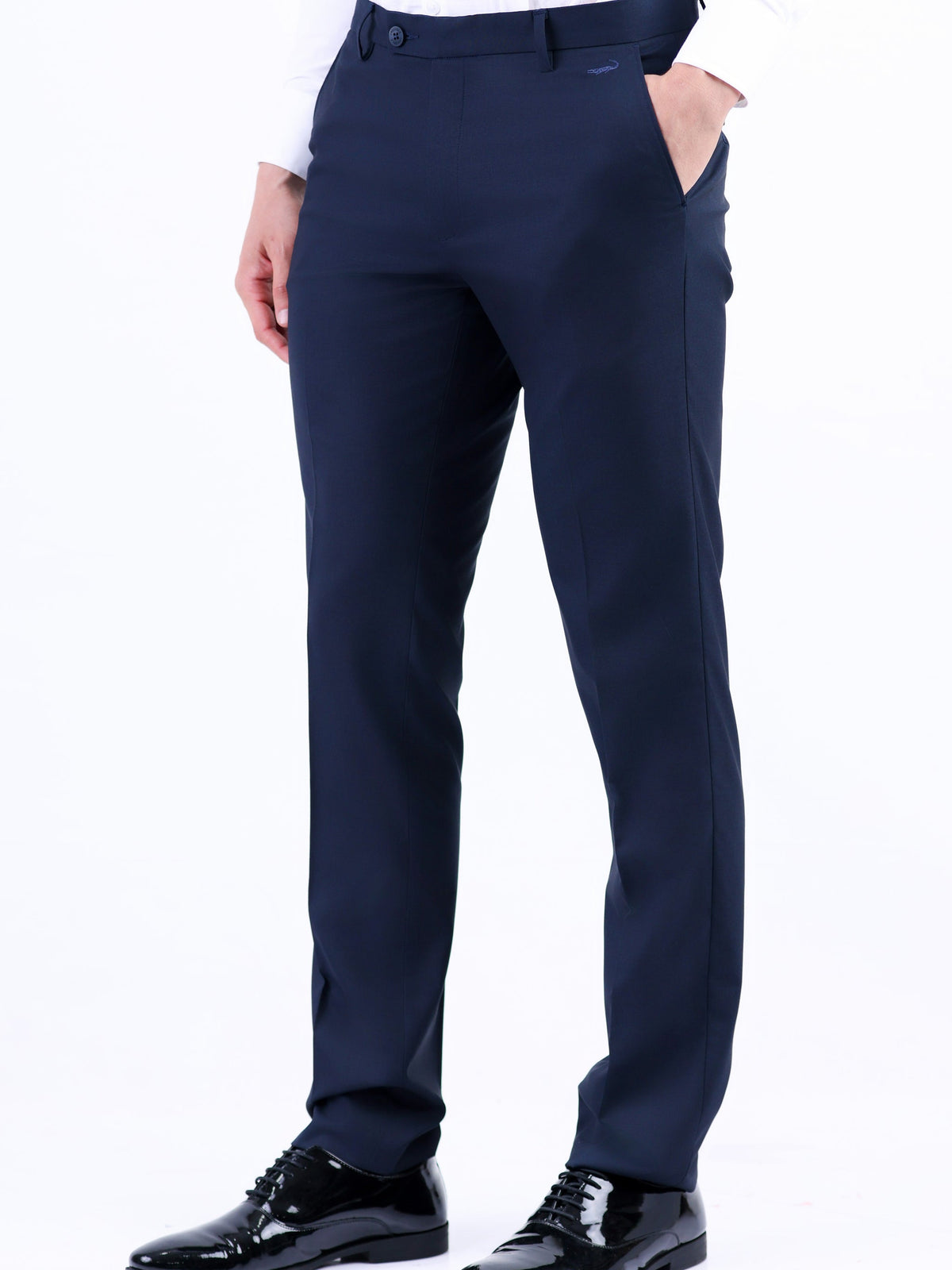 Formal Entry Plain Slim Fit Trouser - Navy