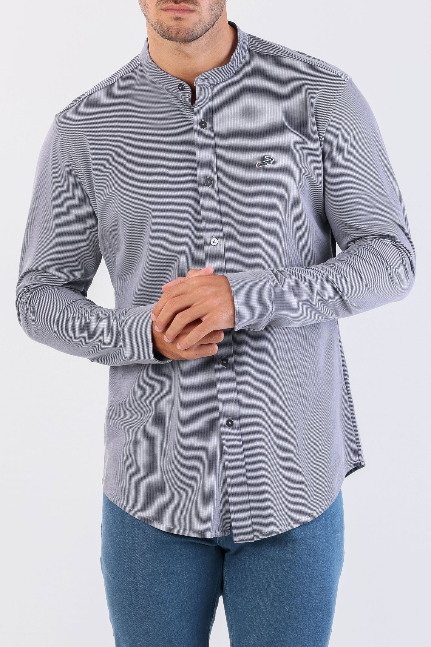 Crocodile Semi Casual Knit Slim Fit-Estate Blue