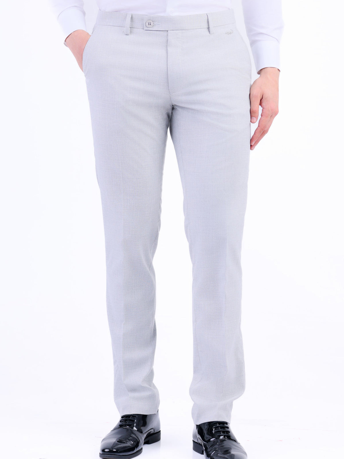 Formal Entry Plain Slim Fit Trouser - Cloud Burst
