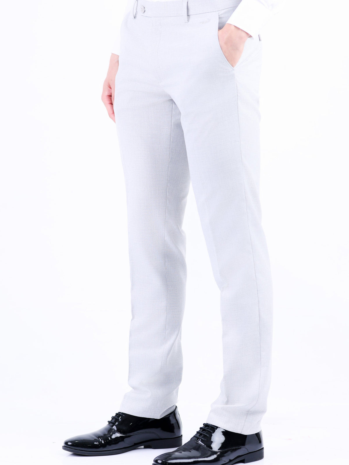 Formal Entry Plain Slim Fit Trouser - Cloud Burst
