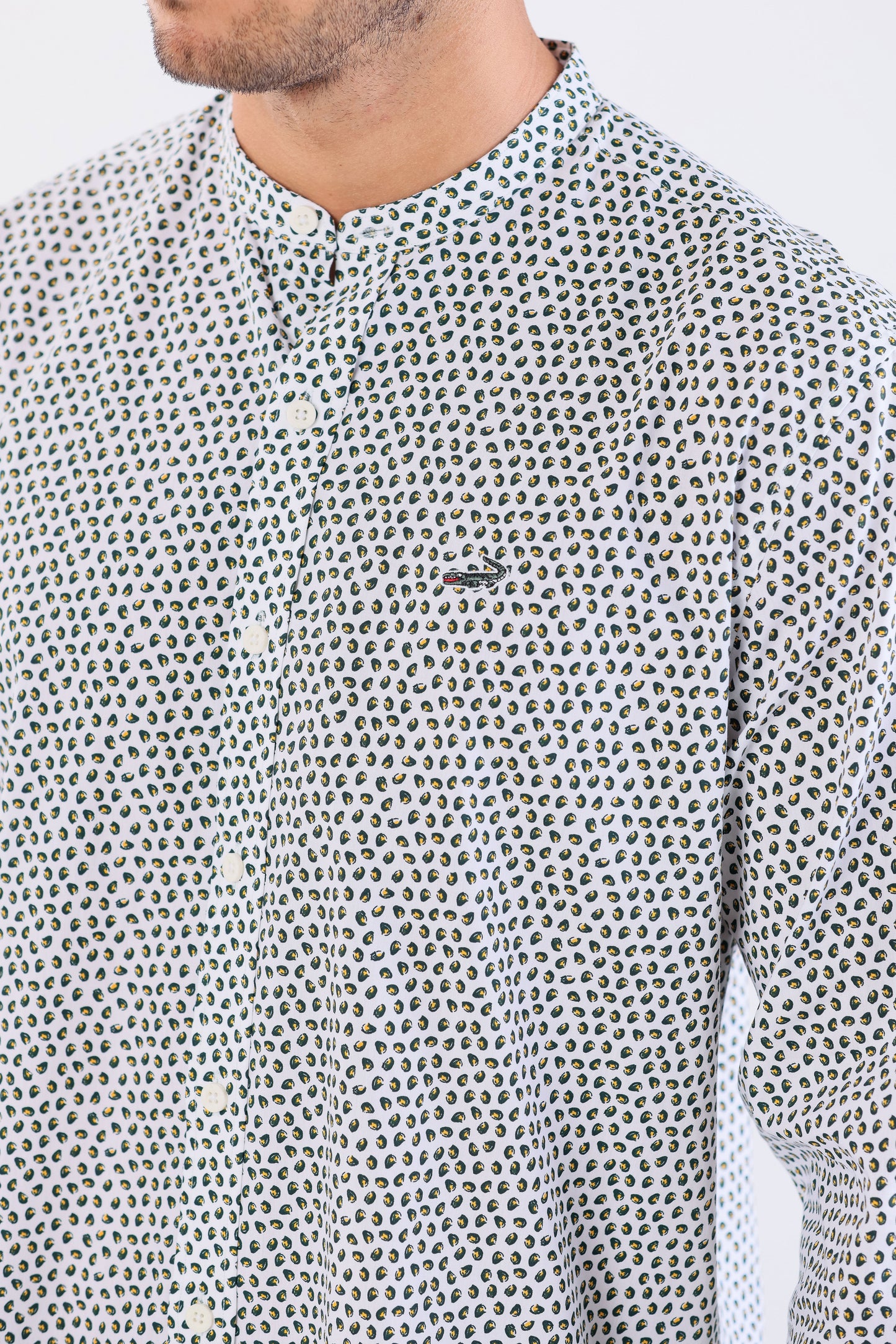 Crocodile Semi Casual Printed Sport Fit-Forest Night
