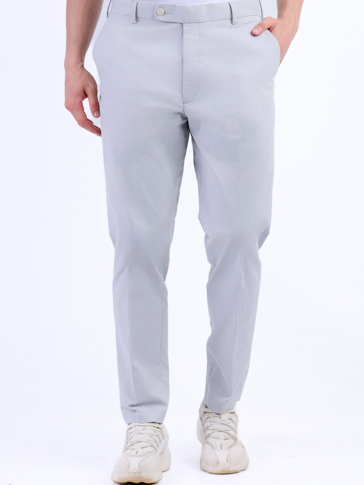 Crocodile Ultra Slim Fit Plain Chino - Ash
