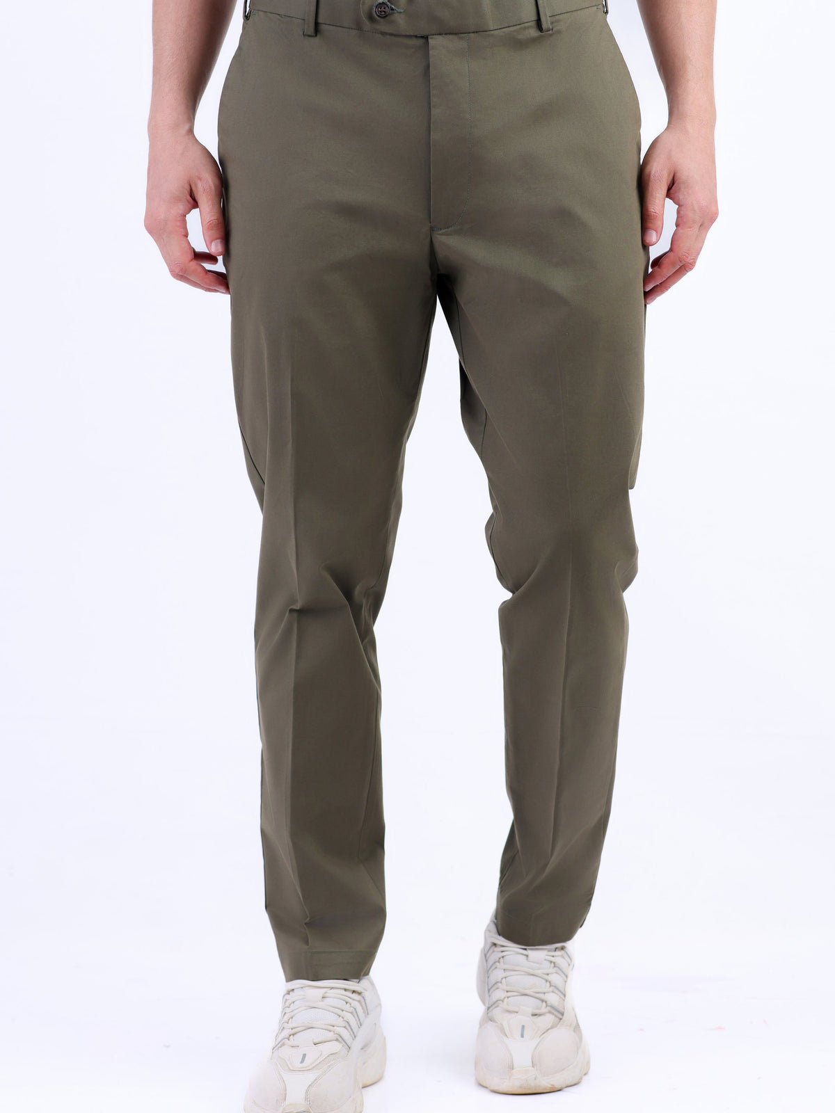 Crocodile Ultra Slim Fit Plain Chino - Posy Green