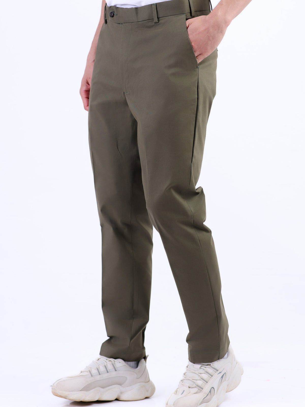 Crocodile Ultra Slim Fit Plain Chino - Posy Green