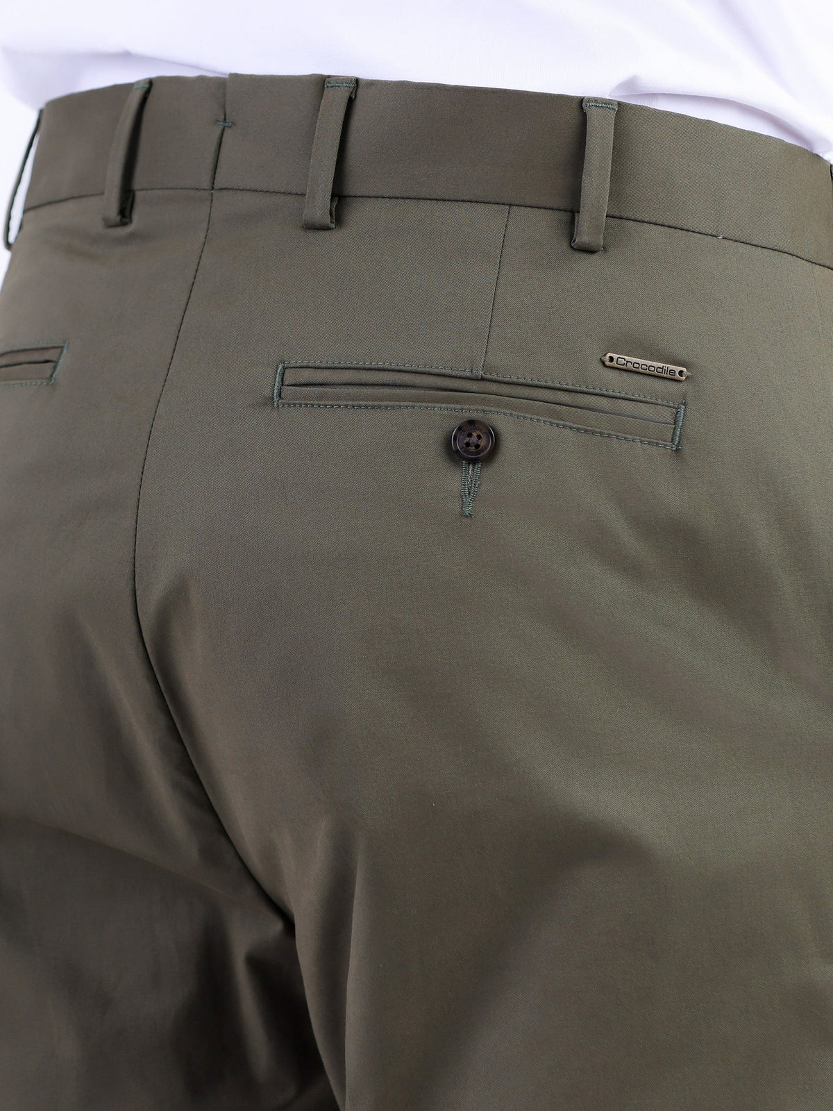 Crocodile Ultra Slim Fit Plain Chino - Posy Green