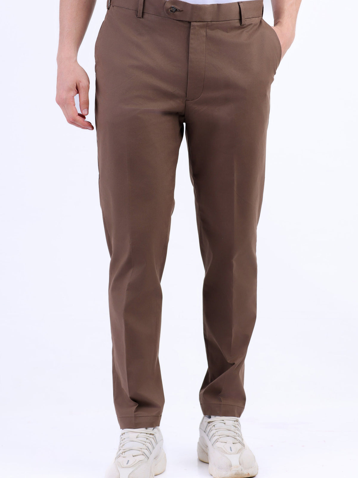 Crocodile Ultra Slim Fit Plain Chino - Brown Sugar