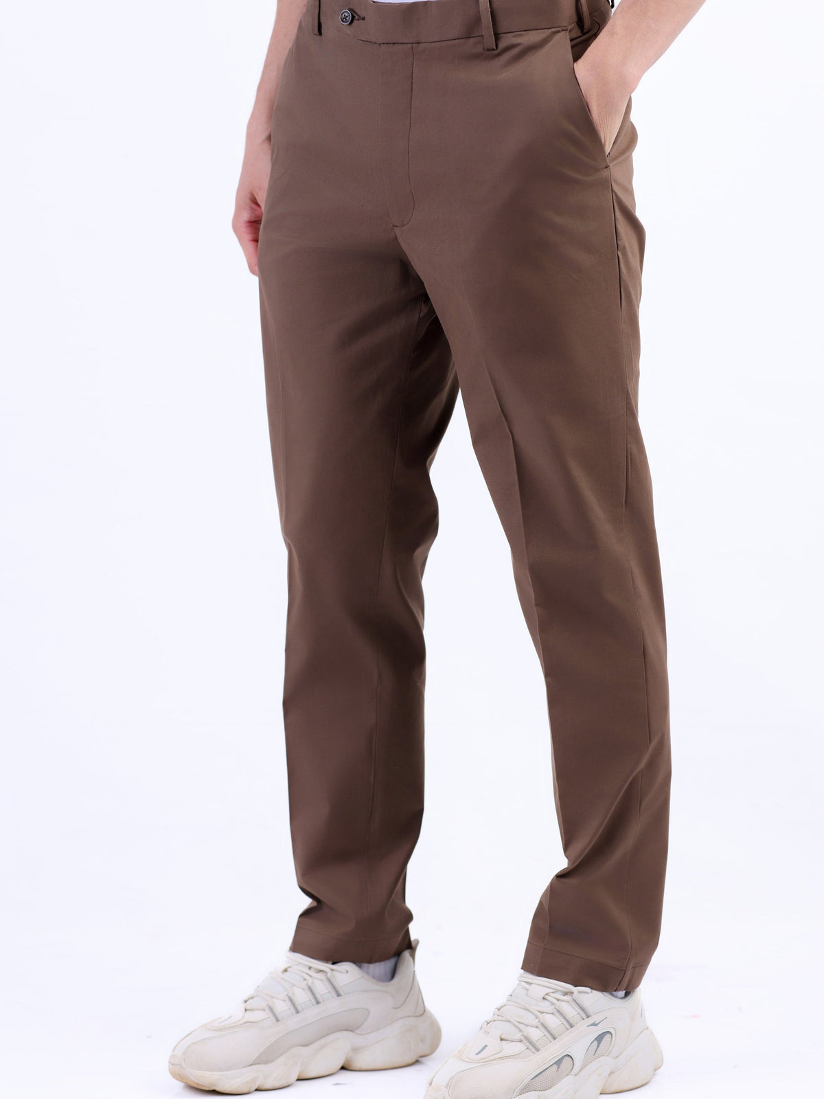Crocodile Ultra Slim Fit Plain Chino - Brown Sugar