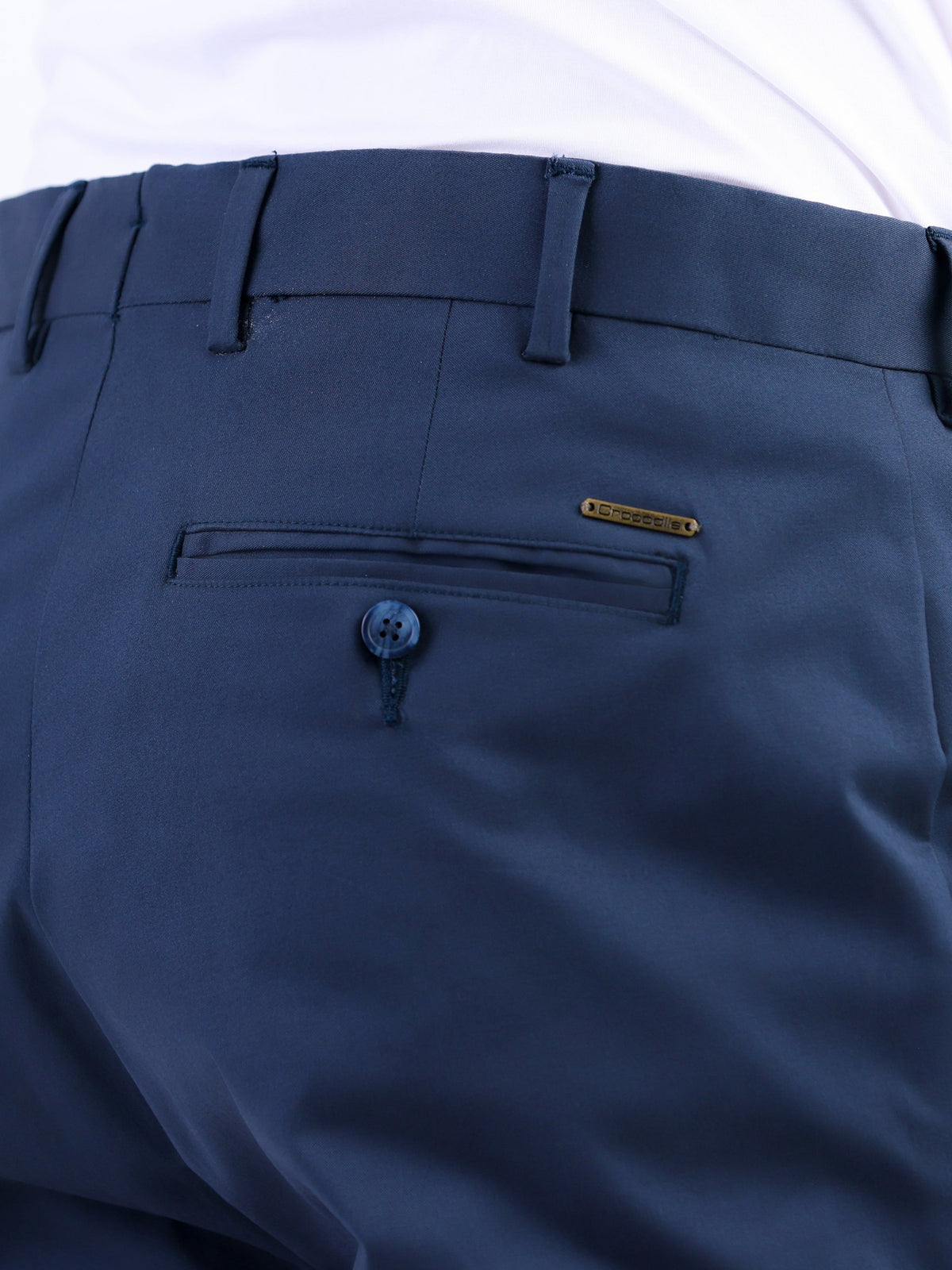 Crocodile Ultra Slim Fit Plain Chino - Navy