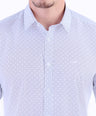 Semi Casual Printed Slim Fit Shirt - Black