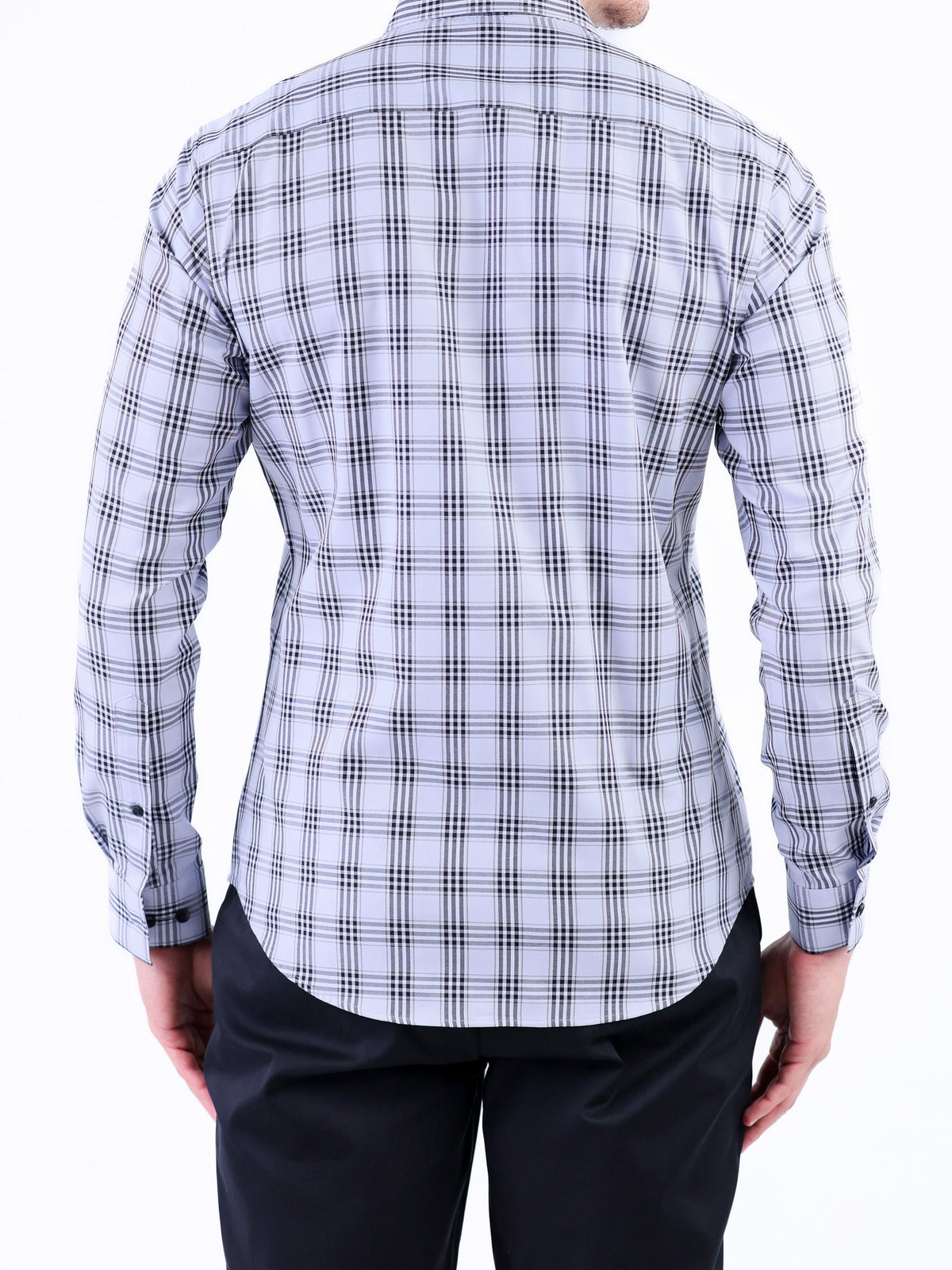 Semi Casual Stripe Slim Fit Shirt - Black