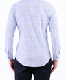Semi Casual Checks Slim Fit Shirt - Cloud Burst