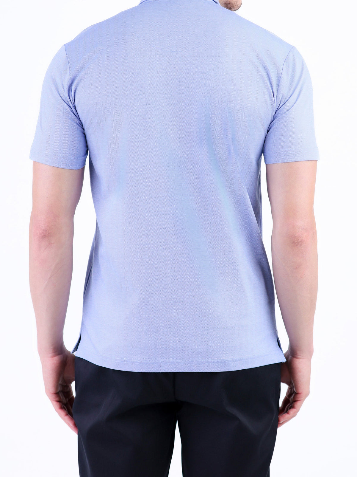 Crocodile Plain Slim Fit Polo - Sky Blue
