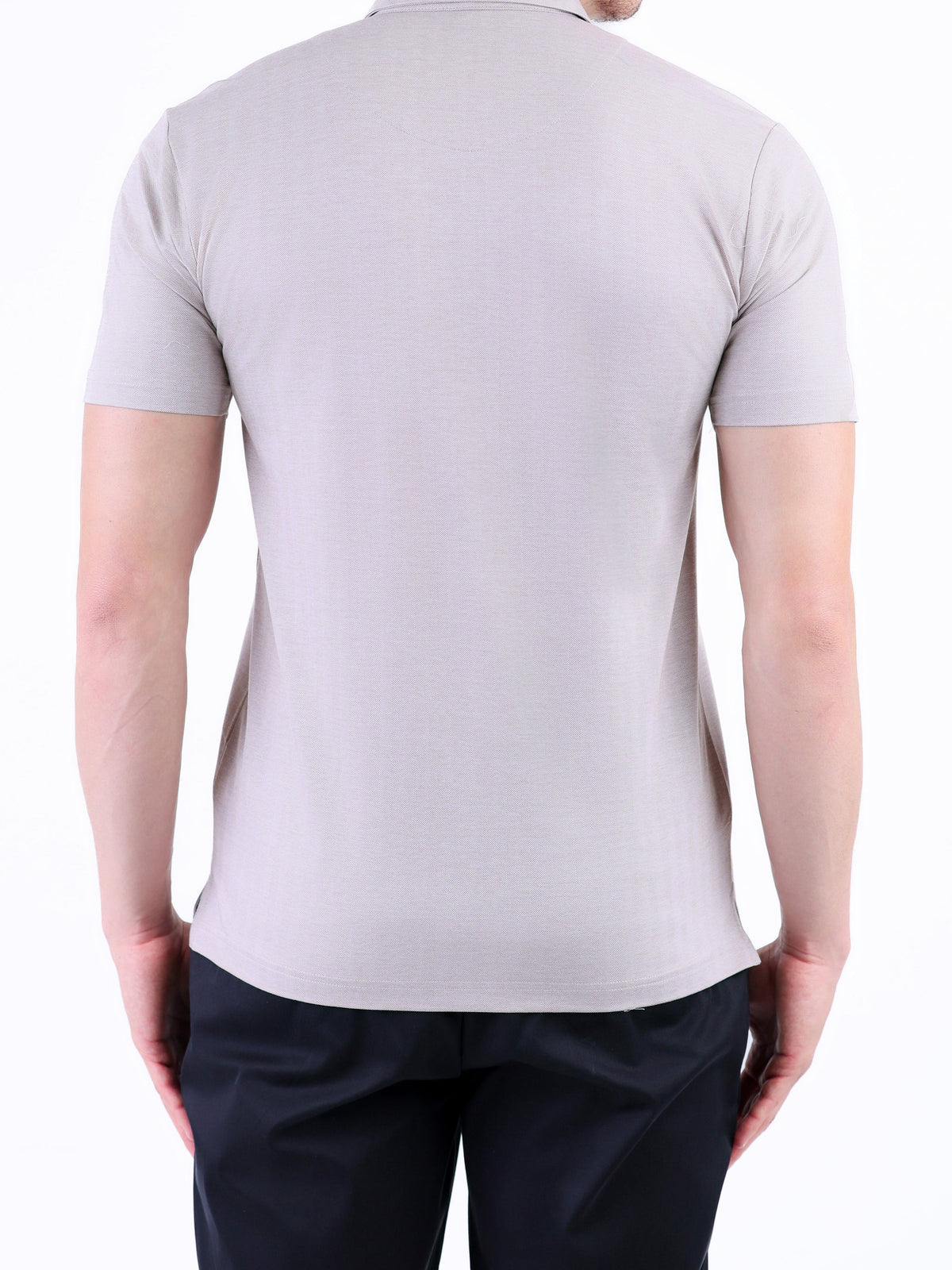 Crocodile Plain Slim Fit Polo - Cream
