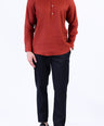Casual Linen Looks Regular Fit Shirt - Brown Tane