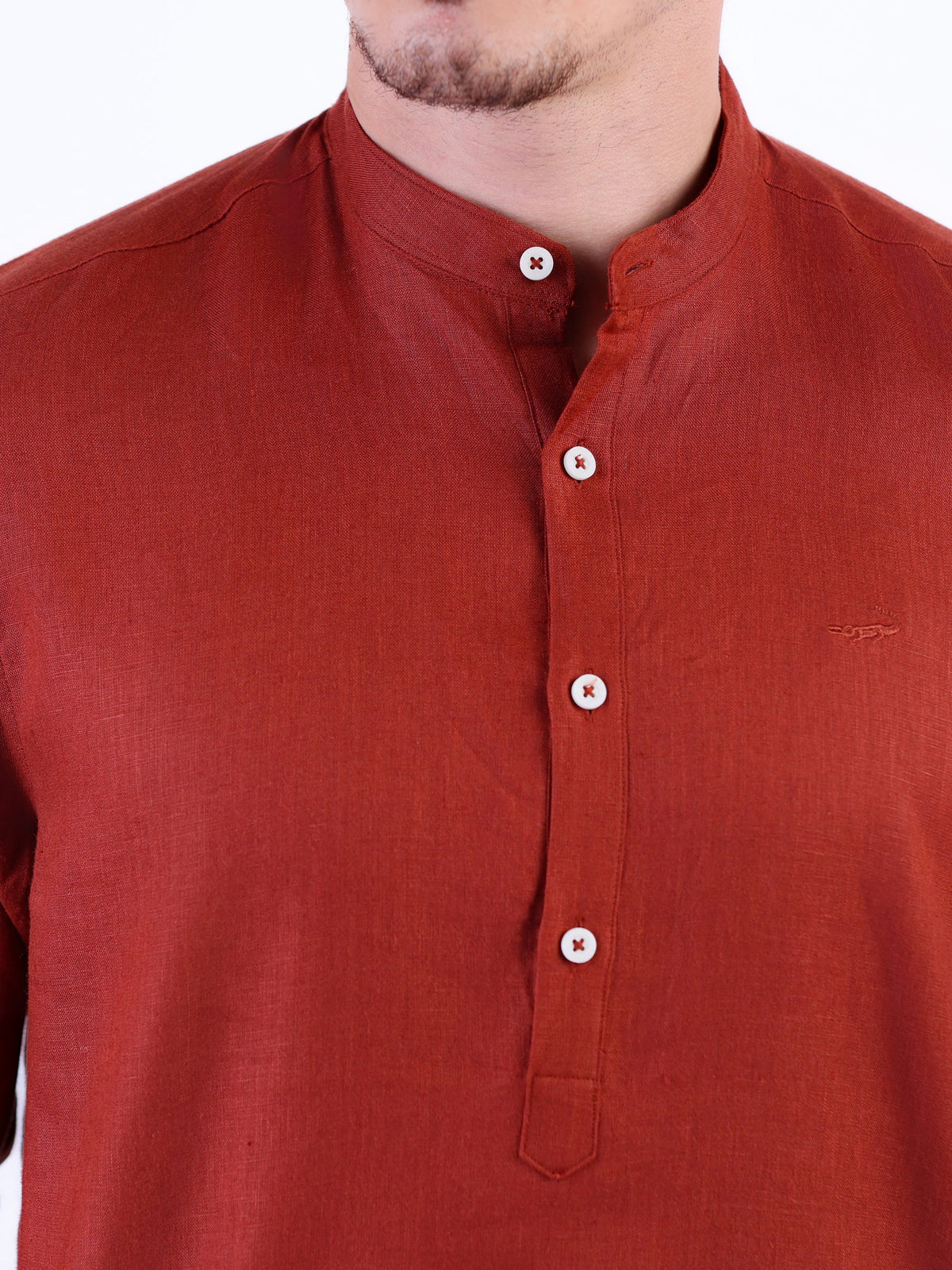 Casual Linen Looks Regular Fit Shirt - Brown Tane