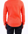 Linen Plain Slim Fit Shirt - Tango Red