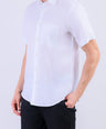Casual Linen Looks Slim Fit Shirt - White