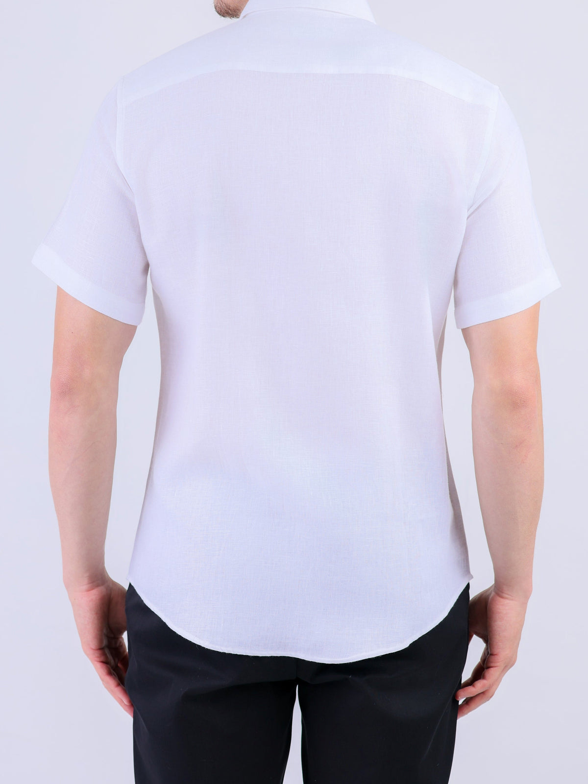 Casual Linen Looks Slim Fit Shirt - White