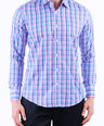 Semi Casual Checks Slim Fit Shirt - Rose Pink