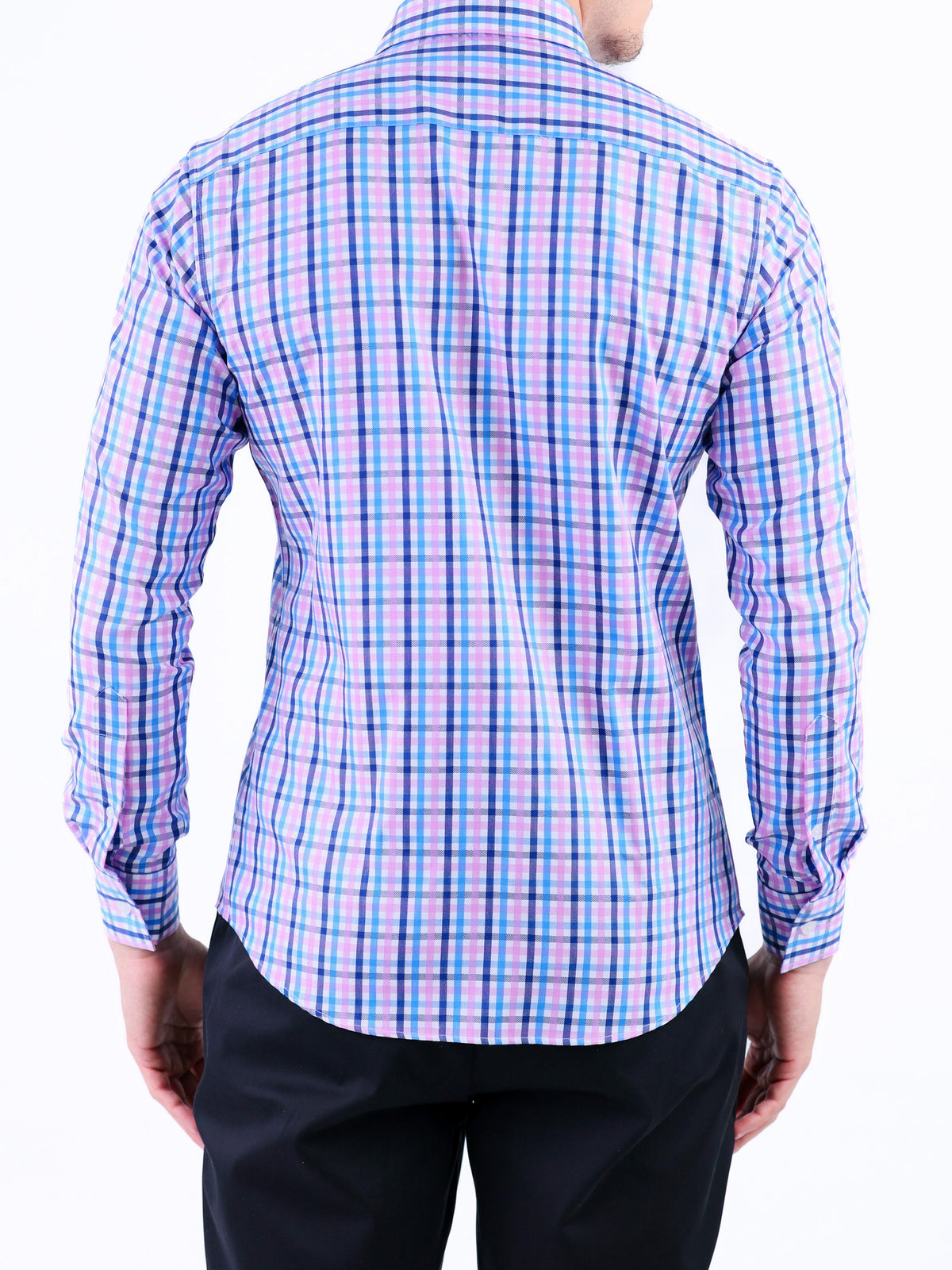 Semi Casual Checks Slim Fit Shirt - Rose Pink