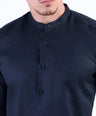 Linen Plain Slim Fit Shirt - Black