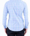 Semi Casual Checks Slim Fit Shirt - Baby Blue