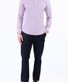 Semi Casual Stripe Slim Fit Shirt - Brown