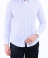 Semi Casual Printed Slim Fit Shirt - Navy