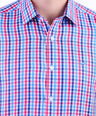 Semi Casual Checks Slim Fit Shirt - Oxblood Red