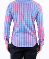 Semi Casual Checks Slim Fit Shirt - Oxblood Red