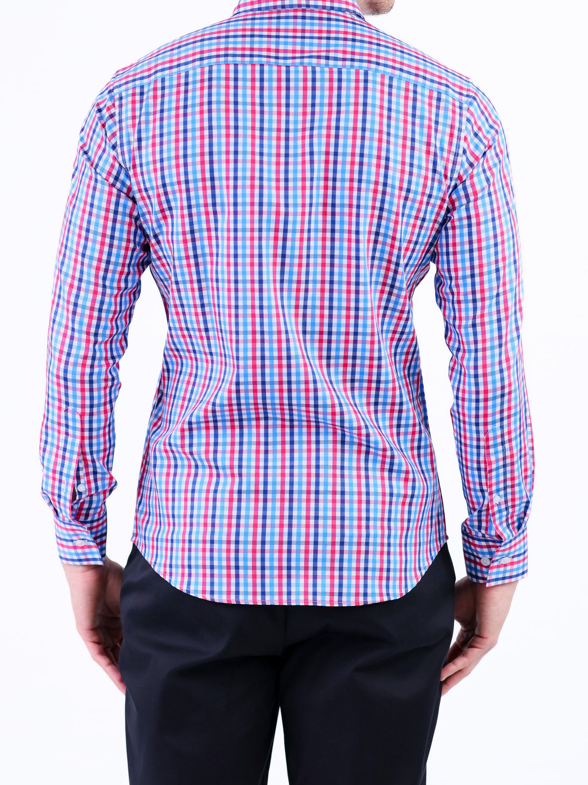 Semi Casual Checks Slim Fit Shirt - Oxblood Red